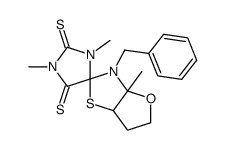 1',3',3a-Trimethyl-3-benzyl-3a,5,6,6a-tetrahydrospiro[furo[2,3-d]thiazole-2(3H),4'-imidazolidine]-2',5'-dithione structure