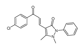 4-[(E)-3-(4-chlorophenyl)-3-oxoprop-1-enyl]-1,5-dimethyl-2-phenylpyrazol-3-one结构式