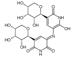 3-[(1,6-Dihydro-2-hydroxy-6-oxo-5-β-D-ribopyranosylpyridin-3-yl)imino]-5-β-D-ribopyranosyl-2,6(1H,3H)-pyridinedione结构式