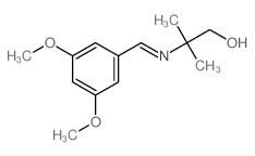 1-Propanol,2-[[(3,5-dimethoxyphenyl)methylene]amino]-2-methyl- structure