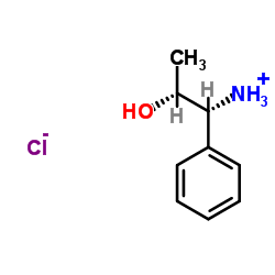 (1R,2R)-1-氨基-1-苯基丙-2-醇盐酸盐结构式