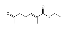 Ethyl-3-keto-2-methylhept-2-enoat Structure