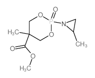 1,3,2-Dioxaphosphorinane-5-carboxylicacid, 5-methyl-2-(2-methyl-1-aziridinyl)-, methyl ester, 2-oxide structure