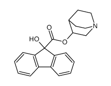 9-Hydroxy-9H-fluorene-9-carboxylic acid 1-azabicyclo[2.2.2]octan-3-yl ester Structure