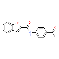 N-(4-acetylphenyl)-1-benzofuran-2-carboxamide结构式