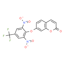 7-[2,6-dinitro-4-(trifluoromethyl)phenoxy]chromen-2-one结构式