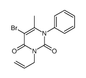 2,4(1H,3H)-Pyrimidinedione, 5-bromo-6-methyl-1-phenyl-3-(2-propenyl)- structure