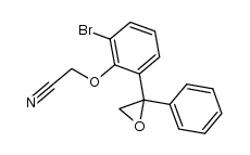 2-(2-bromo-6-(2-phenyloxiran-2-yl)phenoxy)acetonitrile Structure