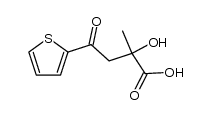 2-hydroxy-2-methyl-4-oxo-4-thiophen-2-yl-butyric acid结构式