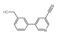 3-(5-Cyanopyridin-3-yl)benzyl alcohol结构式