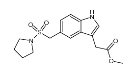 methyl 5-(1-pyrrolidinylsulfonylmethyl)-3-indoleacetate结构式