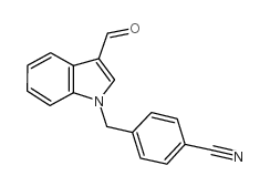 4-[(3-formyl-1H-indol-1-yl)methyl]benzonitrile结构式