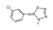 (3-chloro-phenyl)-(4-methyl-4H-[1,2,3,4]thiatriazol-5-ylidene)-amine结构式
