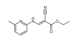 2-cyano-3-(6-methyl-pyridin-2-ylamino)-acrylic acid ethyl ester结构式