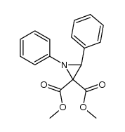 dimethyl 1,3-diphenylaziridine-2,2-dicarboxylate Structure