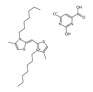 3-HEPTYL-2-(3-HEPTYL-4-METHYL-4-THIOZOLIN-2-YLIDENEMETHYL).结构式