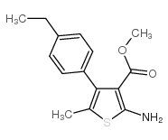 2-AMINO-4-(4-ETHYLPHENYL)-5-METHYLTHIOPHENE-3-CARBOXYLICACIDMETHYLESTER structure