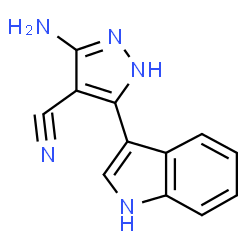 3-Amino-5-(3-indolyl)-4-pyrazolecarbonitrile Structure