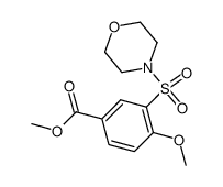 methyl 4-methoxy-3-(morpholinosulfonyl)benzoate结构式