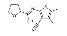 2-Furancarboxamide,N-(3-cyano-4,5-dimethyl-2-thienyl)tetrahydro-(9CI) structure