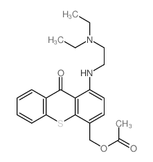 9H-Thioxanthen-9-one, 4-[(acetyloxy)methyl]-1-[[2- (diethylamino)ethyl]amino]-结构式