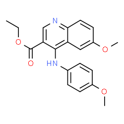 ETHYL 6-METHOXY-4-(4-METHOXYANILINO)-3-QUINOLINECARBOXYLATE structure