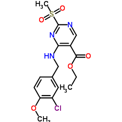 Ethyl 4-(3-chloro-4-MethoxybenzylaMino)-2- (Methylsulfonyl) pyriMidine-5-carboxylate Structure