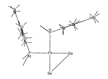 trans-[((2,4,6-tris[bis(trimethylsilyl)methyl]phenyl)dimethylphosphine)2diseneniumplatinum] Structure