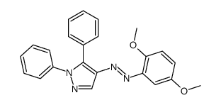 (2,5-dimethoxyphenyl)-(1,5-diphenylpyrazol-4-yl)diazene Structure