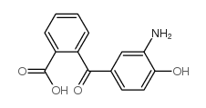 2-(3-amino-4-hydroxybenzoyl)benzoic acid structure