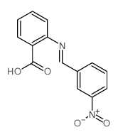 2-[(3-nitrophenyl)methylideneamino]benzoic acid结构式