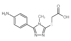 [5-(4-Amino-phenyl)-4-methyl-4H-[1,2,4]triazol-3-ylsulfanyl]-acetic acid Structure