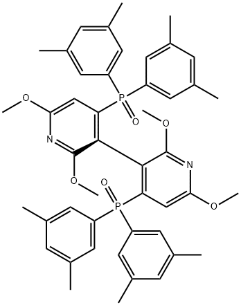 (S)-4,4'-双(二-3,5-二甲苯磷酰基)-2,2',6,6'-四甲氧基-3,3'-联吡啶结构式