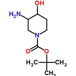 3-氨基-4-羟基哌啶-1-羧酸叔丁酯图片