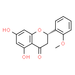 (S)-2,3-Dihydro-5,7-dihydroxy-2-(2-methoxyphenyl)-4H-1-benzopyran-4-one结构式