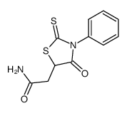 2-(4-oxo-3-phenyl-2-thioxo-thiazolidin-5-yl)-acetamide结构式