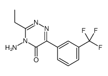4-amino-3-ethyl-6-[3-(trifluoromethyl)phenyl]-1,2,4-triazin-5-one结构式