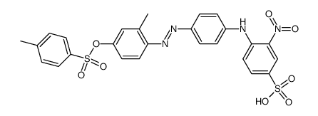 4-{4-[(2-methyl-4-{[(p-tolyl)sulfonyl]oxy}phenyl)azo]anilino}-3-nitrobenzenesulfonic acid Structure