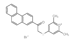 2-[(2,6-dimethyl-2H-pyran-4-yl)sulfanyl]-1-phenanthren-2-yl-ethanone structure