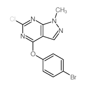 1H-Pyrazolo[3,4-d]pyrimidine,4-(4-bromophenoxy)-6-chloro-1-methyl-结构式