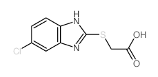 Acetic acid,2-[(6-chloro-1H-benzimidazol-2-yl)thio]- structure