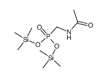 [(Acetylamino)methyl]phosphonic acid bis(trimethylsilyl) ester Structure