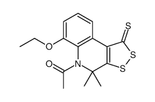 1-(6-ethoxy-4,4-dimethyl-1-sulfanylidenedithiolo[3,4-c]quinolin-5-yl)ethanone结构式