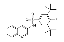 3,5-ditert-butyl-4-fluoro-N-quinolin-3-ylbenzenesulfonamide Structure