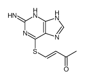 4-[(2-amino-7H-purin-6-yl)sulfanyl]but-3-en-2-one结构式