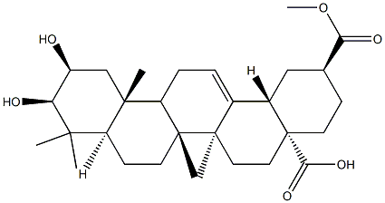 2β,3β-Dihydroxyolean-12-ene-28,30-dioic acid结构式