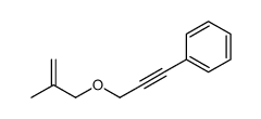 3-(2-methylprop-2-enoxy)prop-1-ynylbenzene结构式