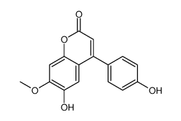 6-hydroxy-4-(4-hydroxyphenyl)-7-methoxychromen-2-one Structure