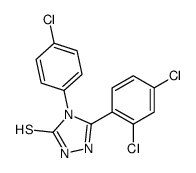 4-(4-chlorophenyl)-3-(2,4-dichlorophenyl)-1H-1,2,4-triazole-5-thione结构式