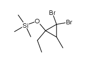 1,1-dibromo-2-ethyl-3-methyl-2-trimethylsilanyloxy-cyclopropane Structure